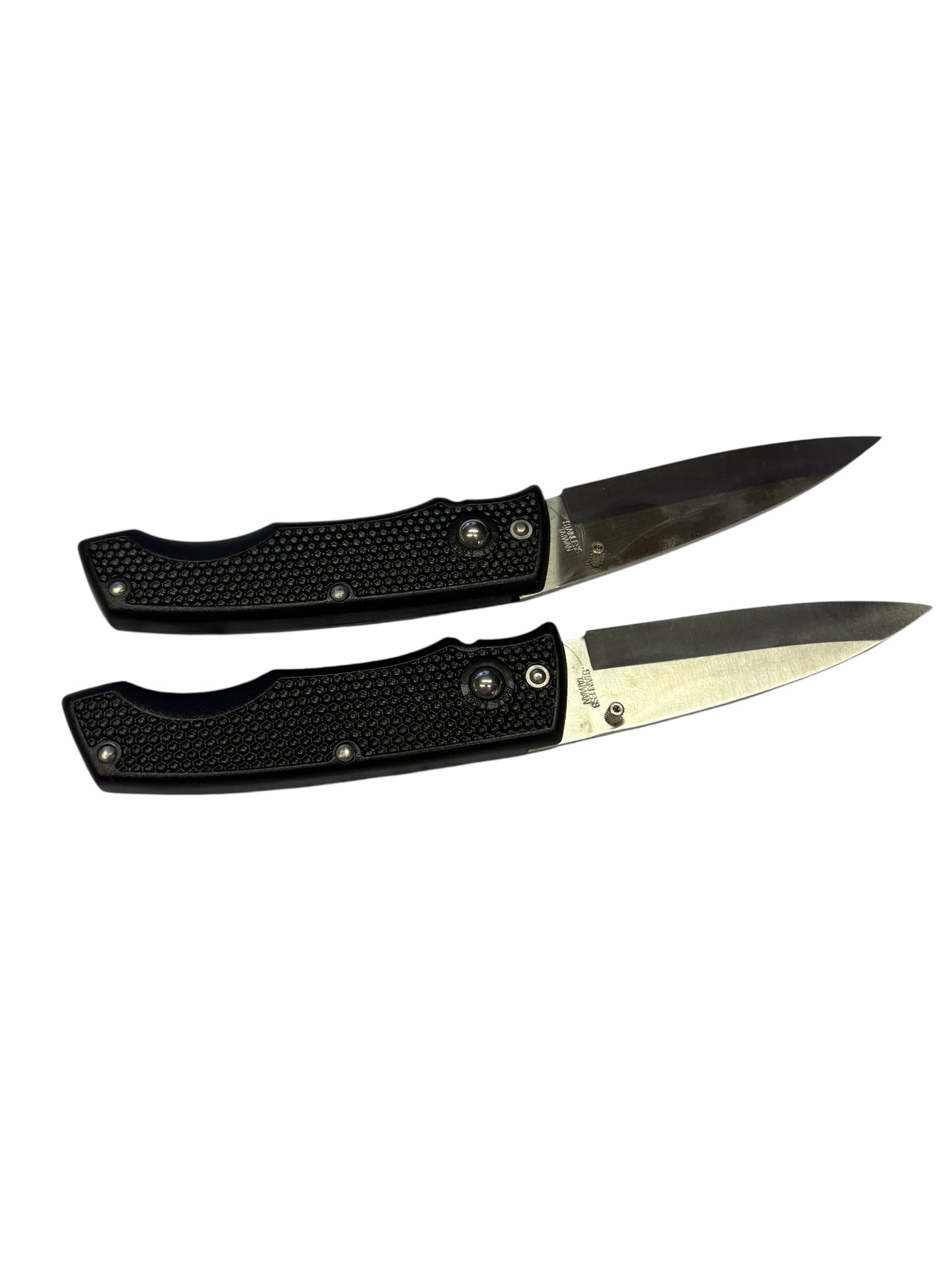 651 - Set of 2 Black Folding Plain Lockback |85|
