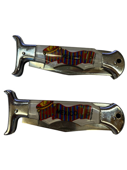 4408 - Set of Two 4.5" Closed Stainless Blade Mexico Knife |102||Store|