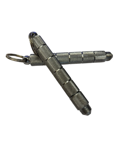 6452 - Set of Two 4.25 Inch Silver Kubaton with Knife |86|