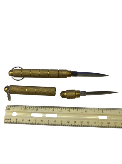 4435 - Set of Two Kubaton 4.5" w/ Knife Gold |86|