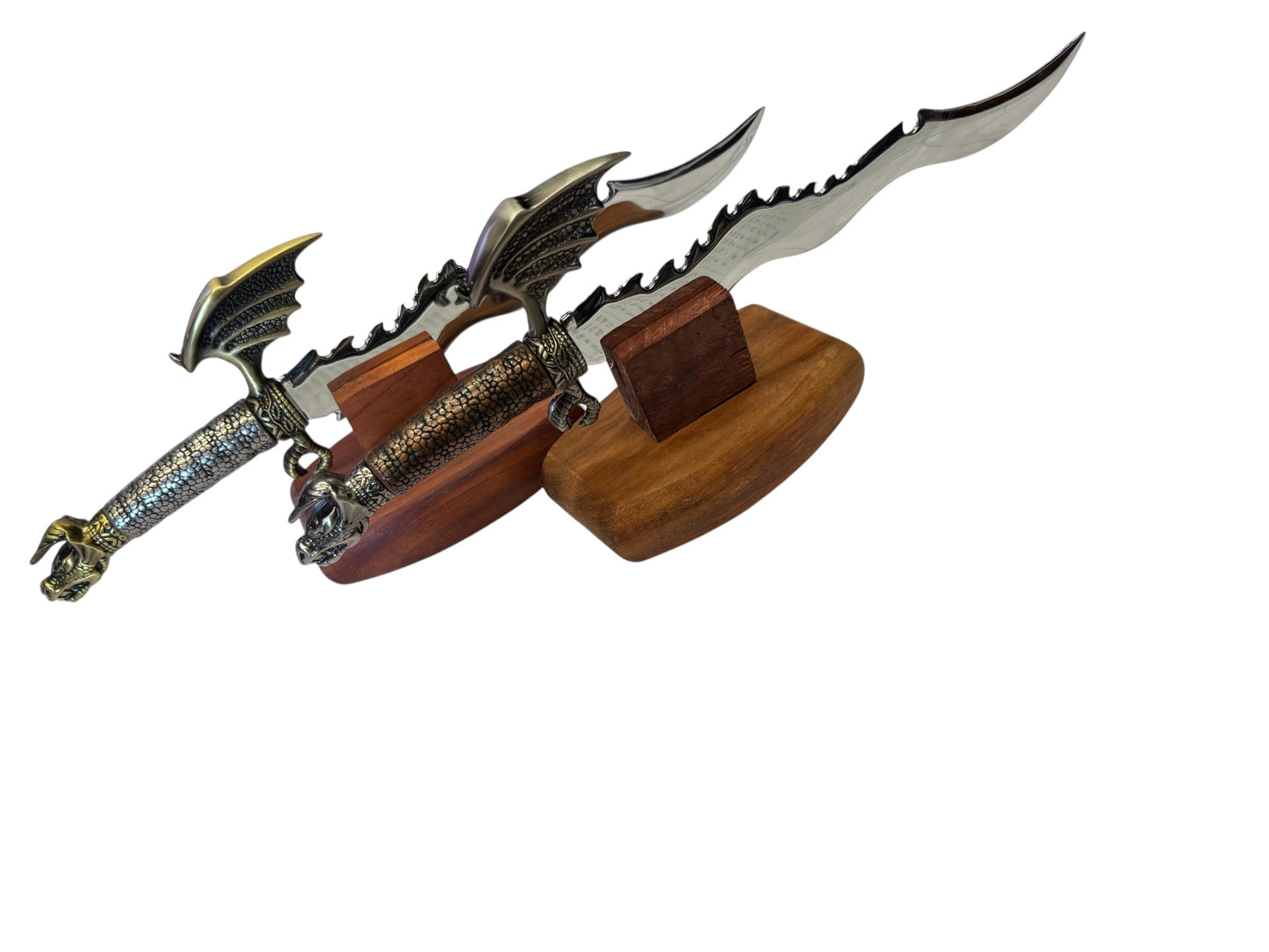 7106 - Set of 2 Assorted Flying Dragon Metal  Letter Openers |Store| |85|