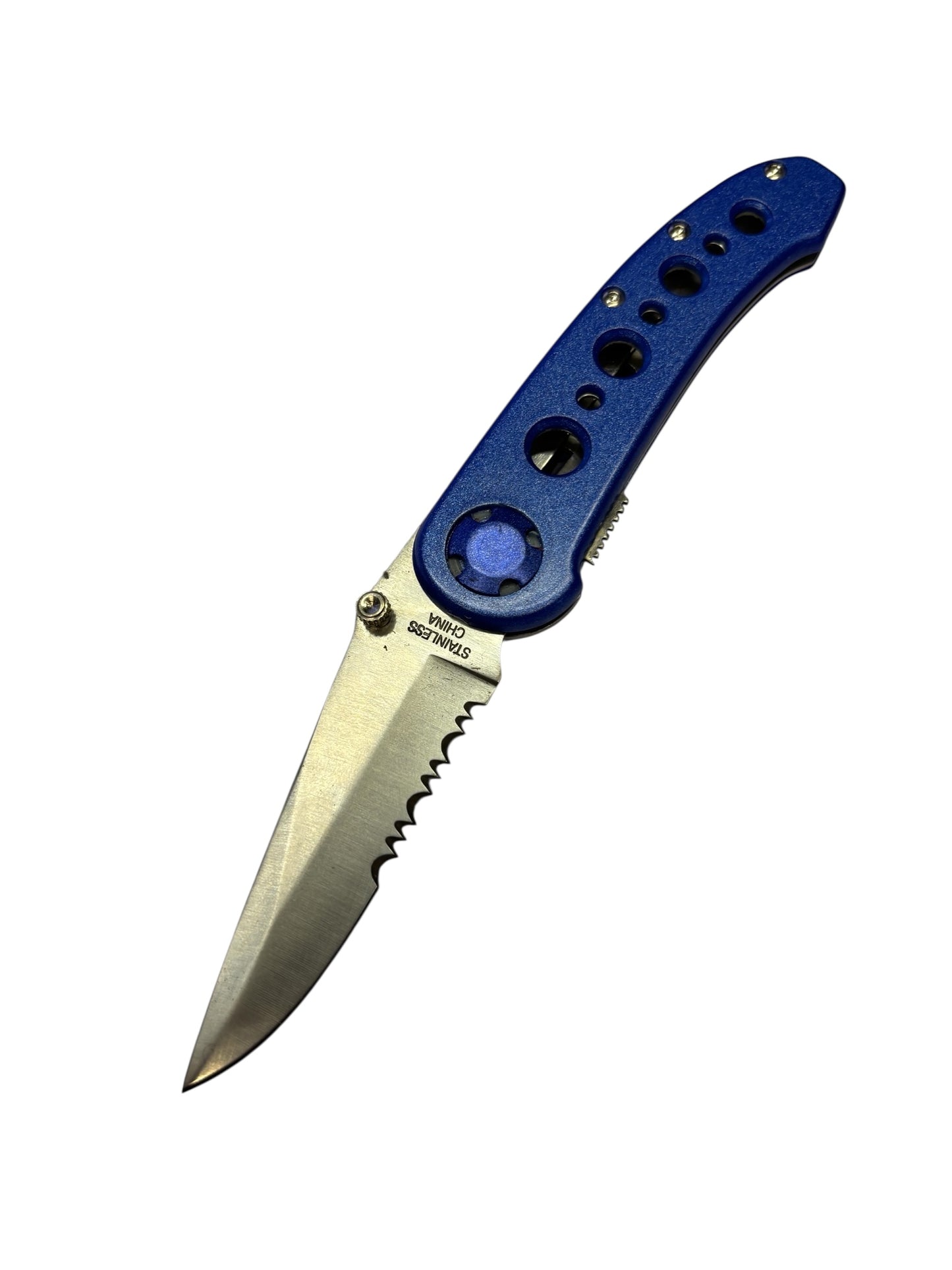 13620 - Folding 7" Knife Blue Lockback Stainless |112|