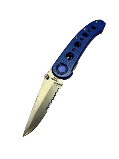 13620 - Folding 7" Knife Blue Lockback Stainless |112|