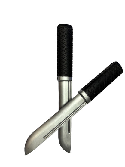 2347 - Set of 2 - 9 " Training Rubber Knife Straight Old Style |97|
