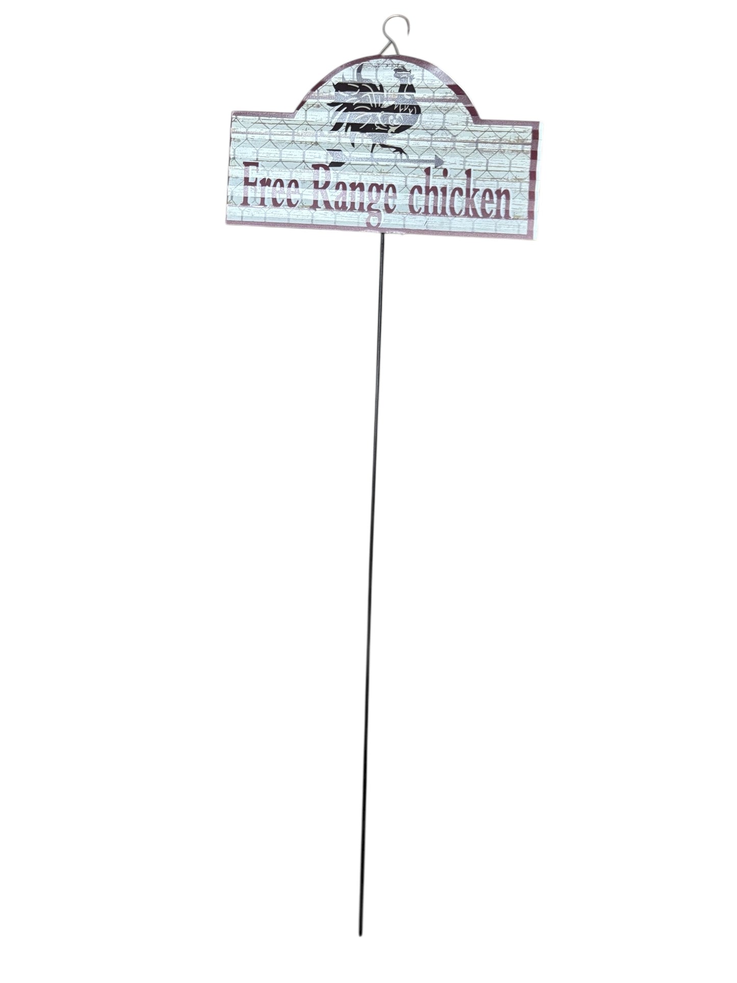 31770 - Metal 21" Free Range Chicken Garden Stake |TBD|