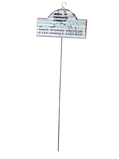 31770 - Metal 21" Free Range Chicken Garden Stake |TBD|
