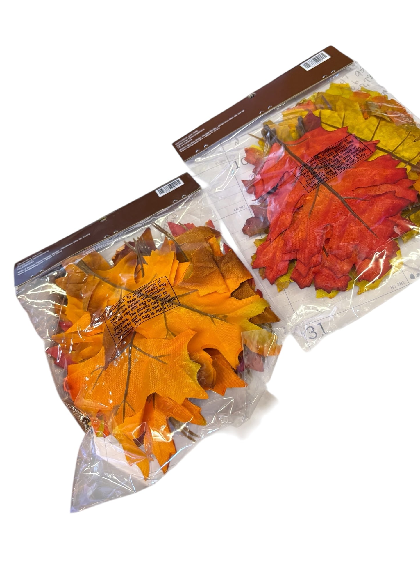 32915 - PACK OF 2 - 35 pc Assorted Fall Leaf Decor  70 PC TOTAL - |Pod 1-5|