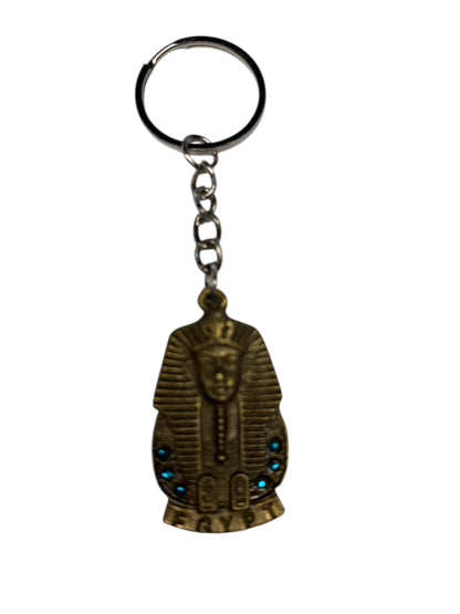 26465 - Keychain King Tut 3.5" With Stones Bought In Egypt |DVD-37|