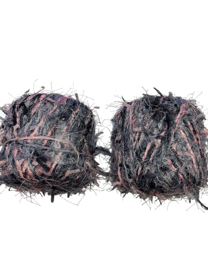 41667 - Set of 2 - 4" Pink & Gray Yarn |4-3|