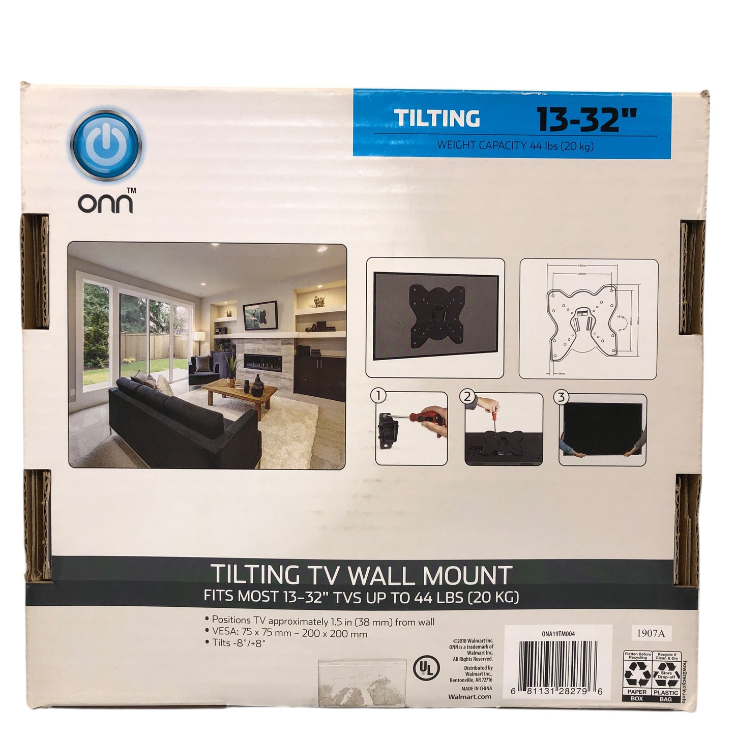 42472 - ONN Tilting TV Wall Mount 13-32 inch |5-15|