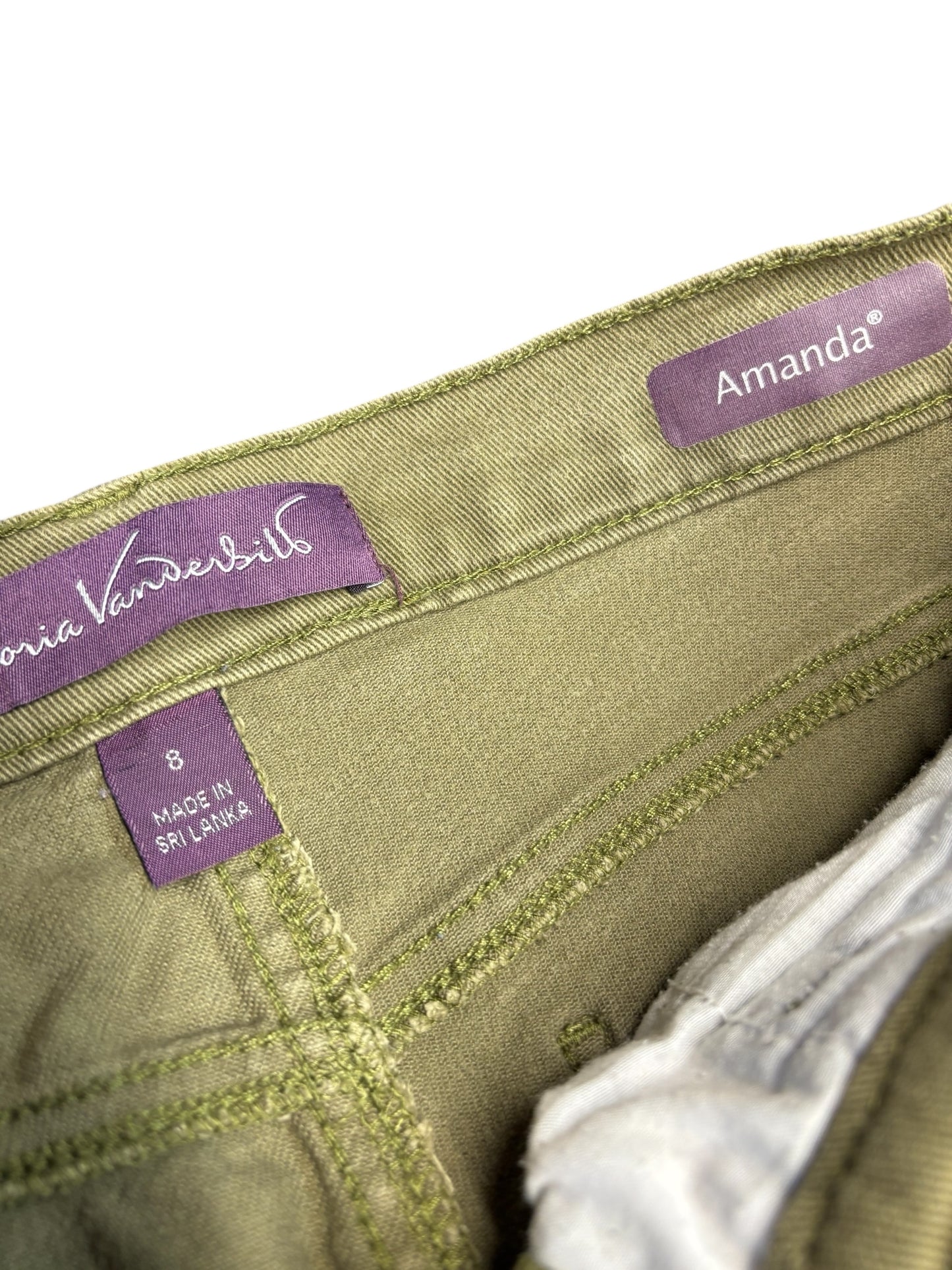 42445 - Gloria Vanderbilt Amanda Green Size 8 Jeans |TBD|