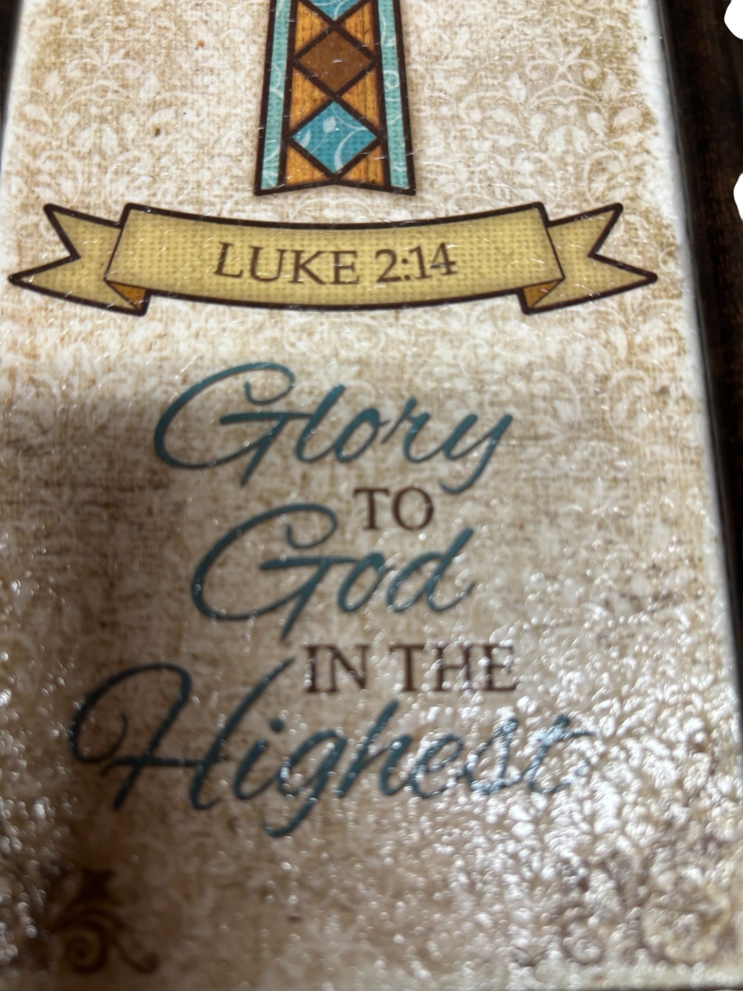 39651 - Luke 2:14 Glory to God Mirror Framed Print 13.5x8 |18-17|
