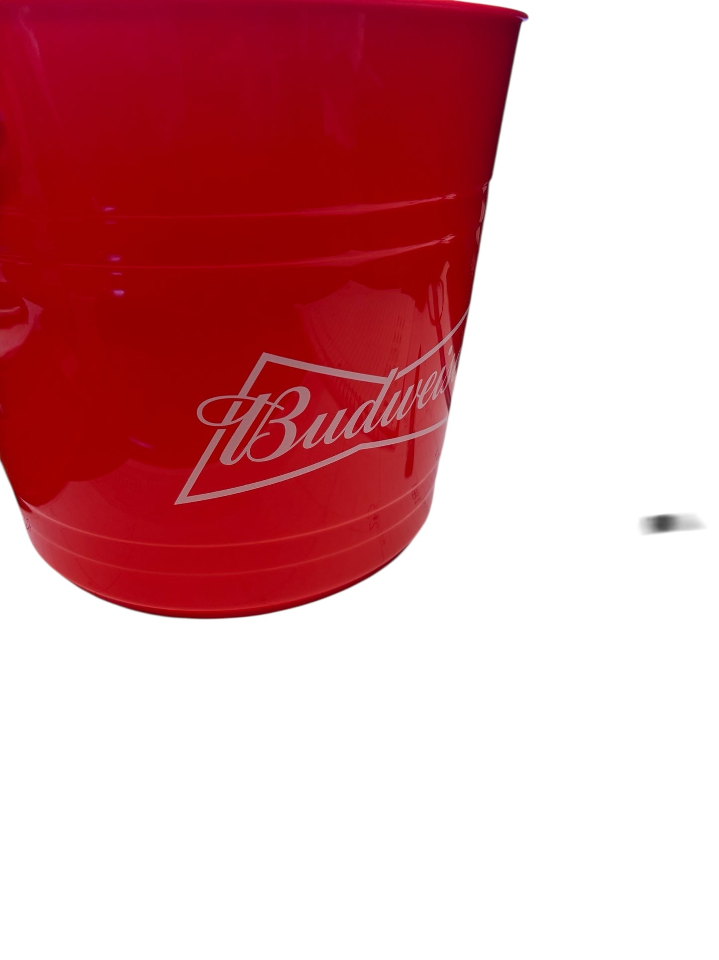 31072 - 12" Red Plastic Budweiser Bucket |10-10|