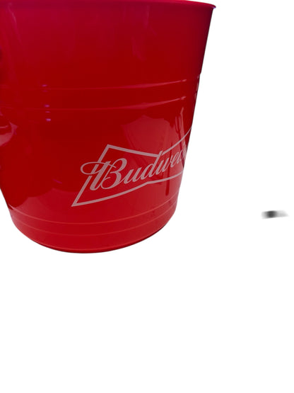 31072 - 12" Red Plastic Budweiser Bucket |10-10|