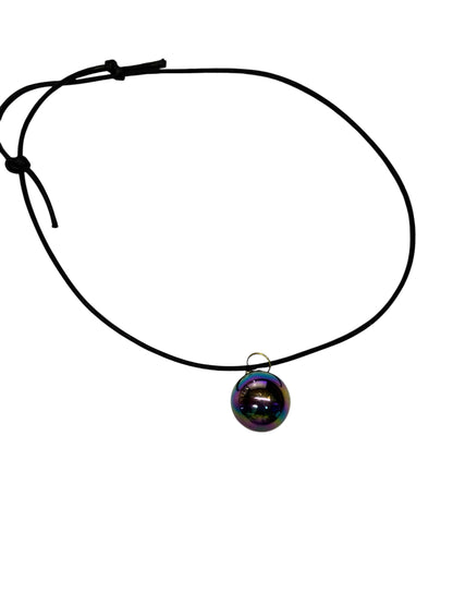 20602 - Rainbow 12" Chime Hippe Boho Ball Necklace |DVD-40|