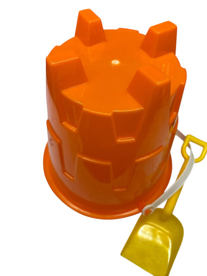 24851 - Set of two  8" Orange Pail With Shovel |6-11|
