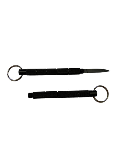 2521 - Set of 2 Black Kubaton w/ Knife 3.75" |86|