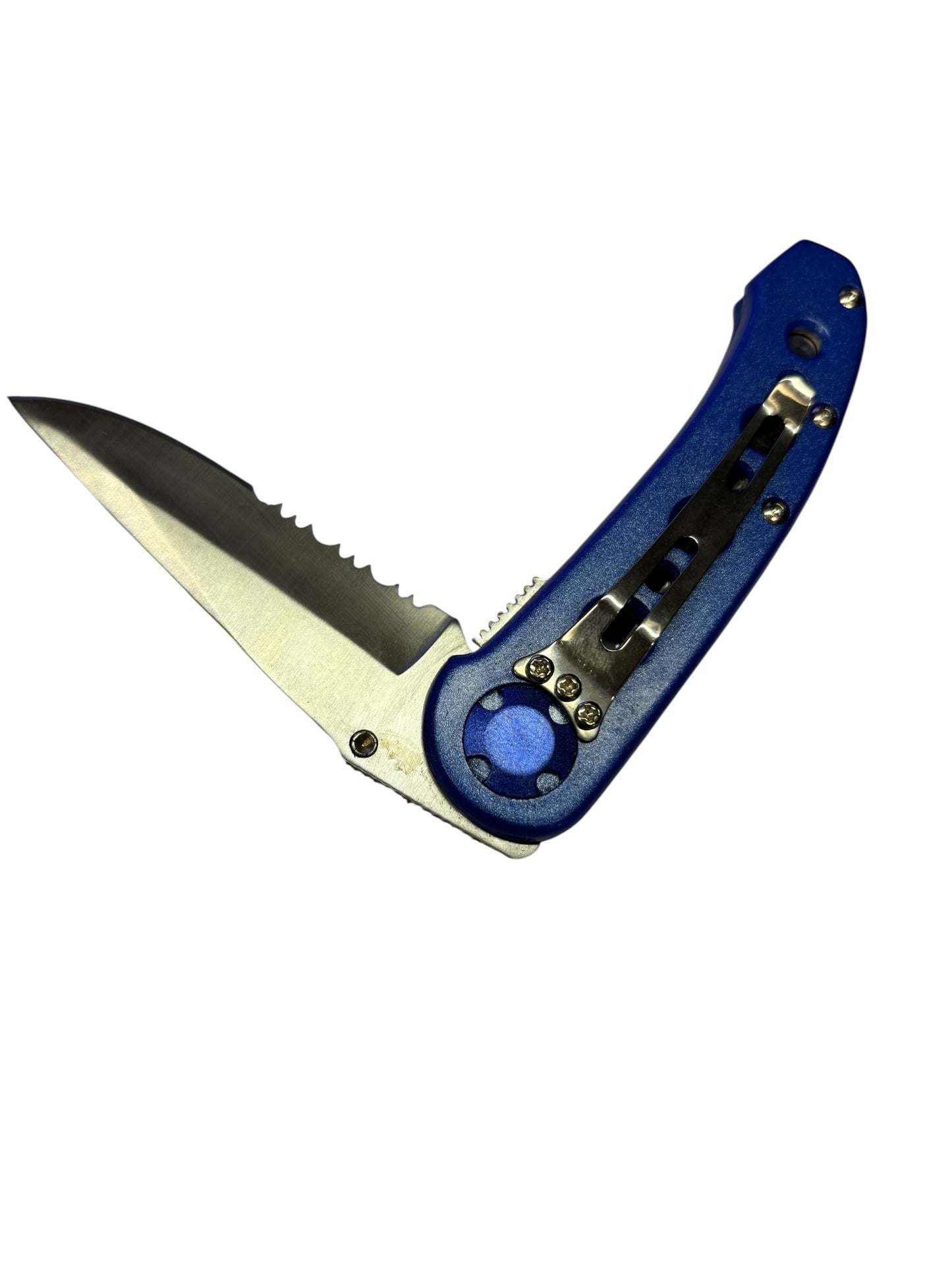 13620 - Folding 7" Knife Blue Lockback Stainless |112|