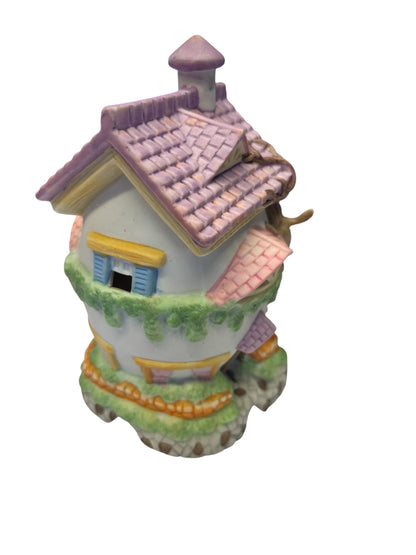 2197 - 6" Color Egg Station Easter Hand Painted Porcelain House |9-14|