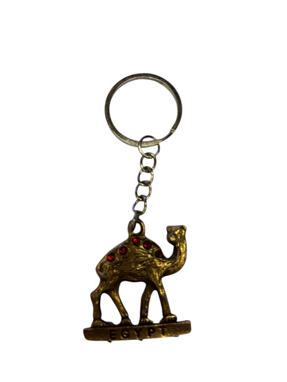26463 - Keychain 3.5" Brass Camel Bought In Egypt |DVD-37|
