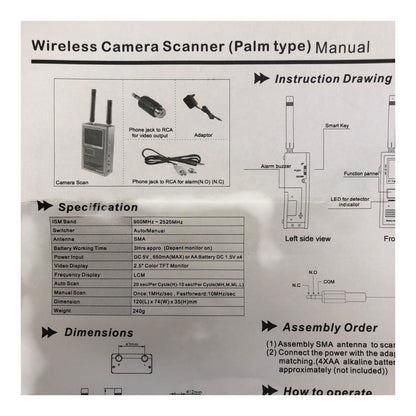42443 - Wireless Camera Scanner WCS-99X-II 900MHz-2520MHz |5-15|