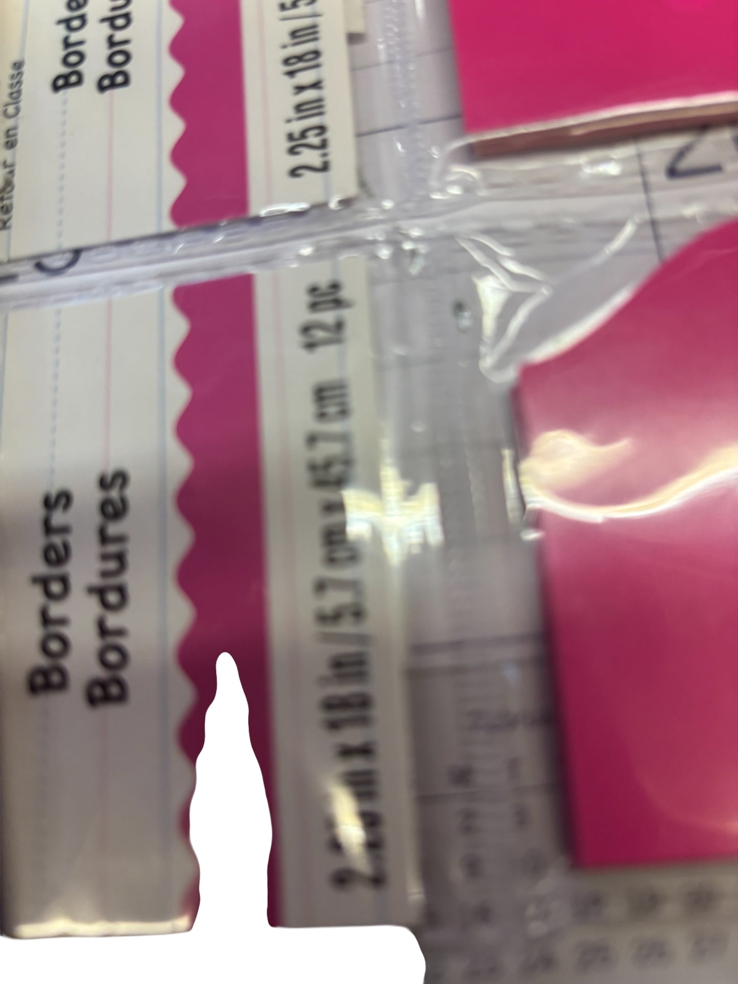 36795 -Bulletin Board Vivid Hot Pink Border Design-3pk/36pcs |9-7|
