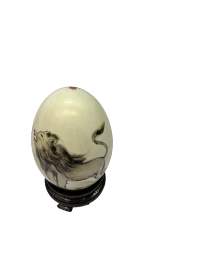 503 - 3" HAND PAINTED Real Egg - Lion |14-18|