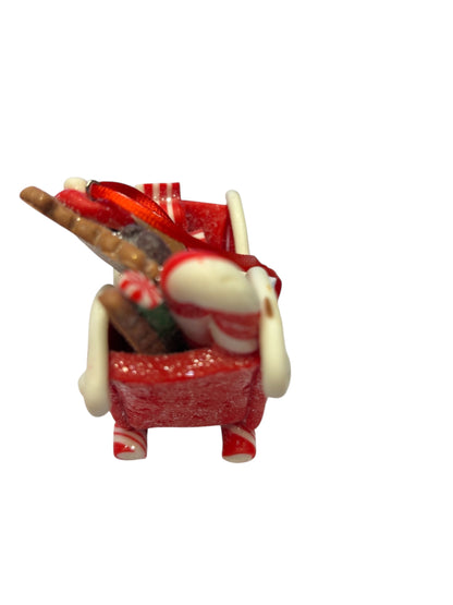 32944 - Dog in Red Sleigh Ornament |Pod 2-61|
