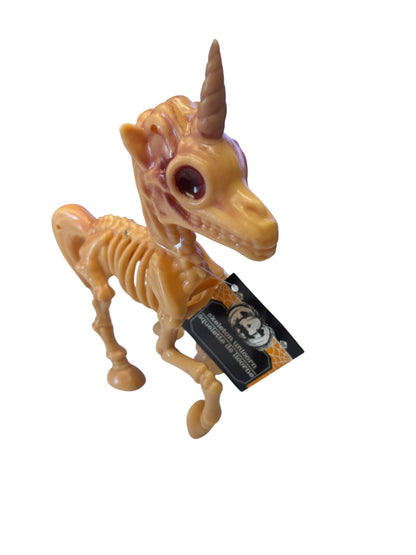 36984 - Set of Two 7" Tan Skeleton Unicorn |Pod 1-10| |BH|