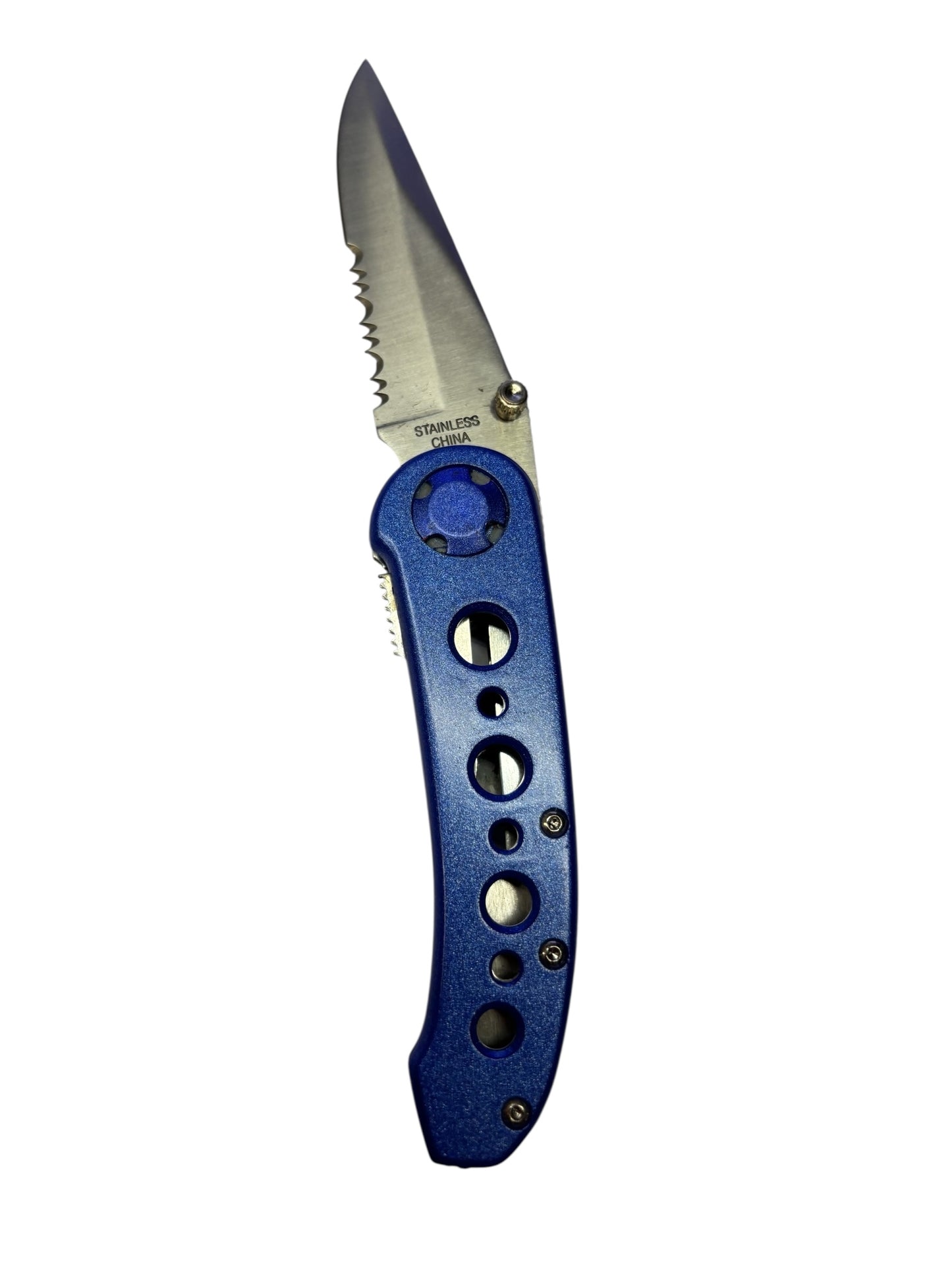 13620 - Folding 7" Knife Blue Lockback Stainless |112|