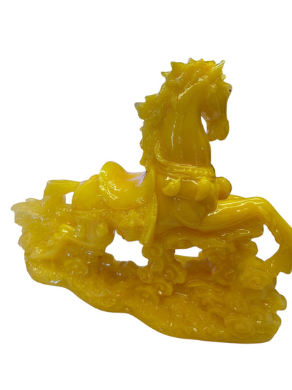 12598 - 9" Majestic Golden Galloping Horse on waves |Z-18|