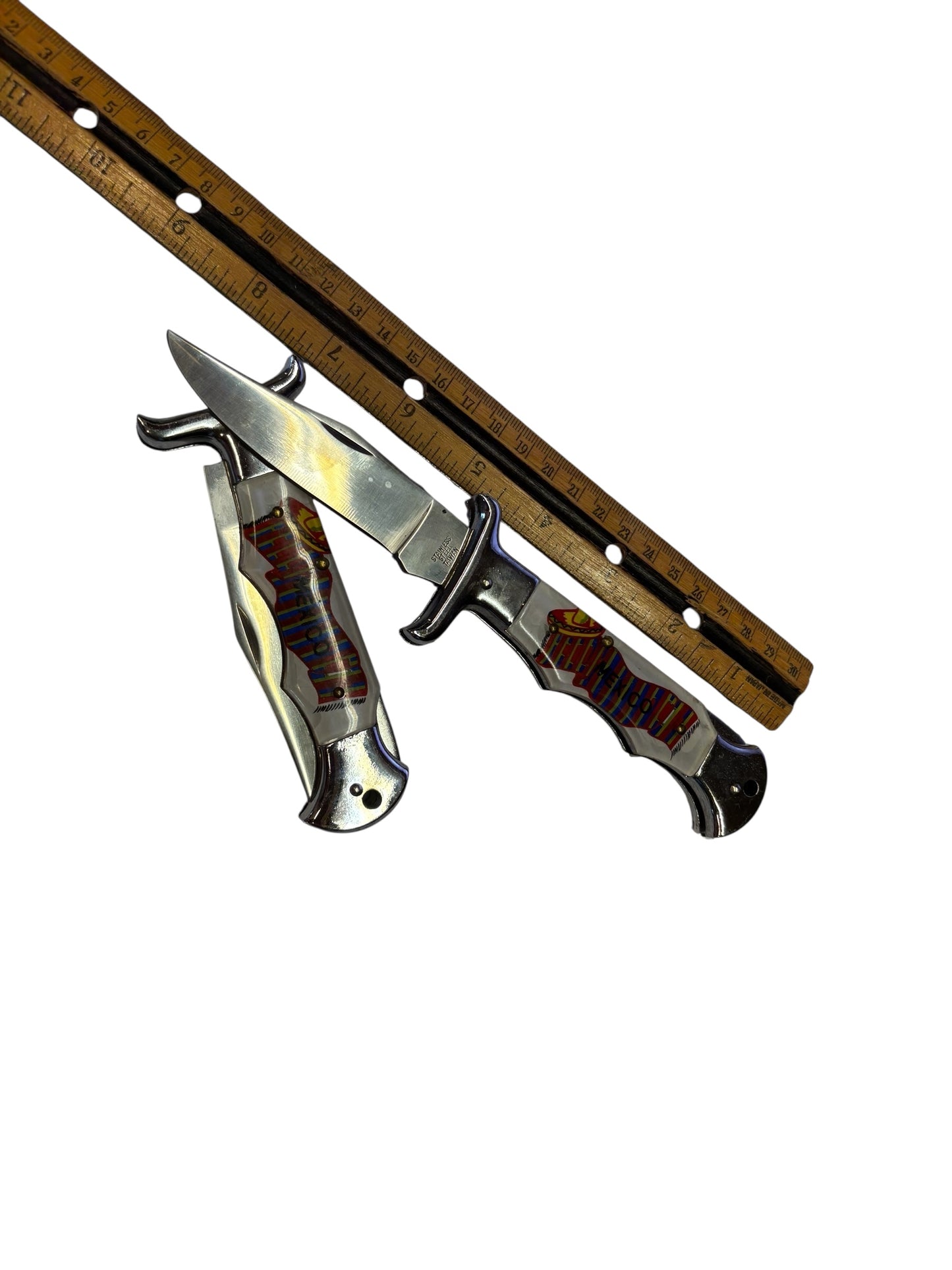 4408 - Set of Two 4.5" Closed Stainless Blade Mexico Knife |102||Store|