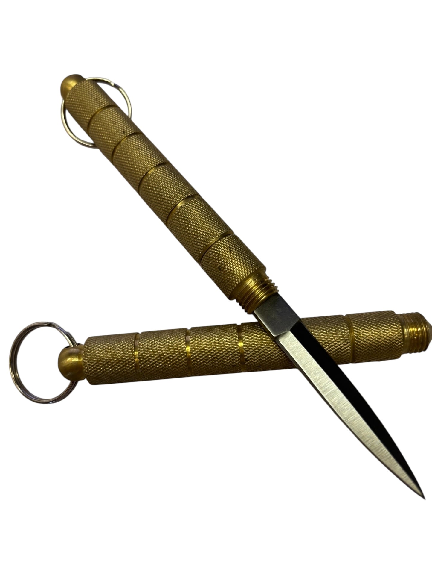 4435 - Set of Two Kubaton 4.5" w/ Knife Gold |86|