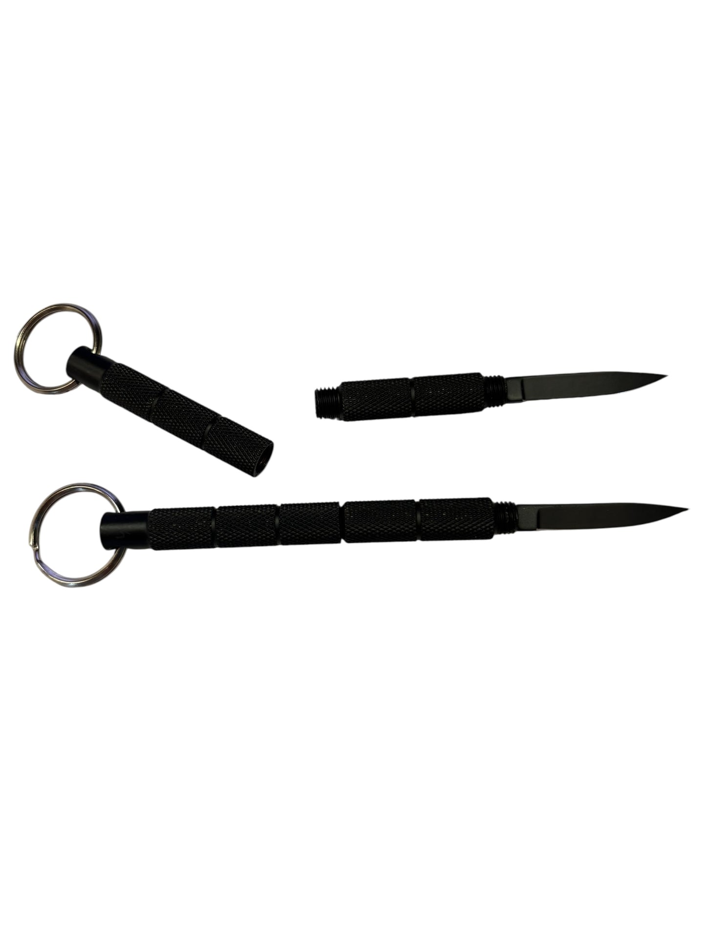 2521 - Set of 2 Black Kubaton w/ Knife 3.75" |86|