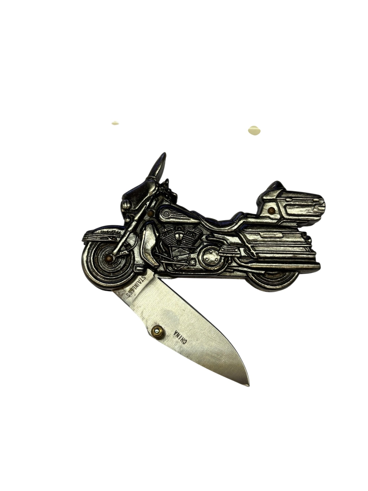 12317 - 6" Open Stainless Blade Motorcycle Gift Knife |81|Store|