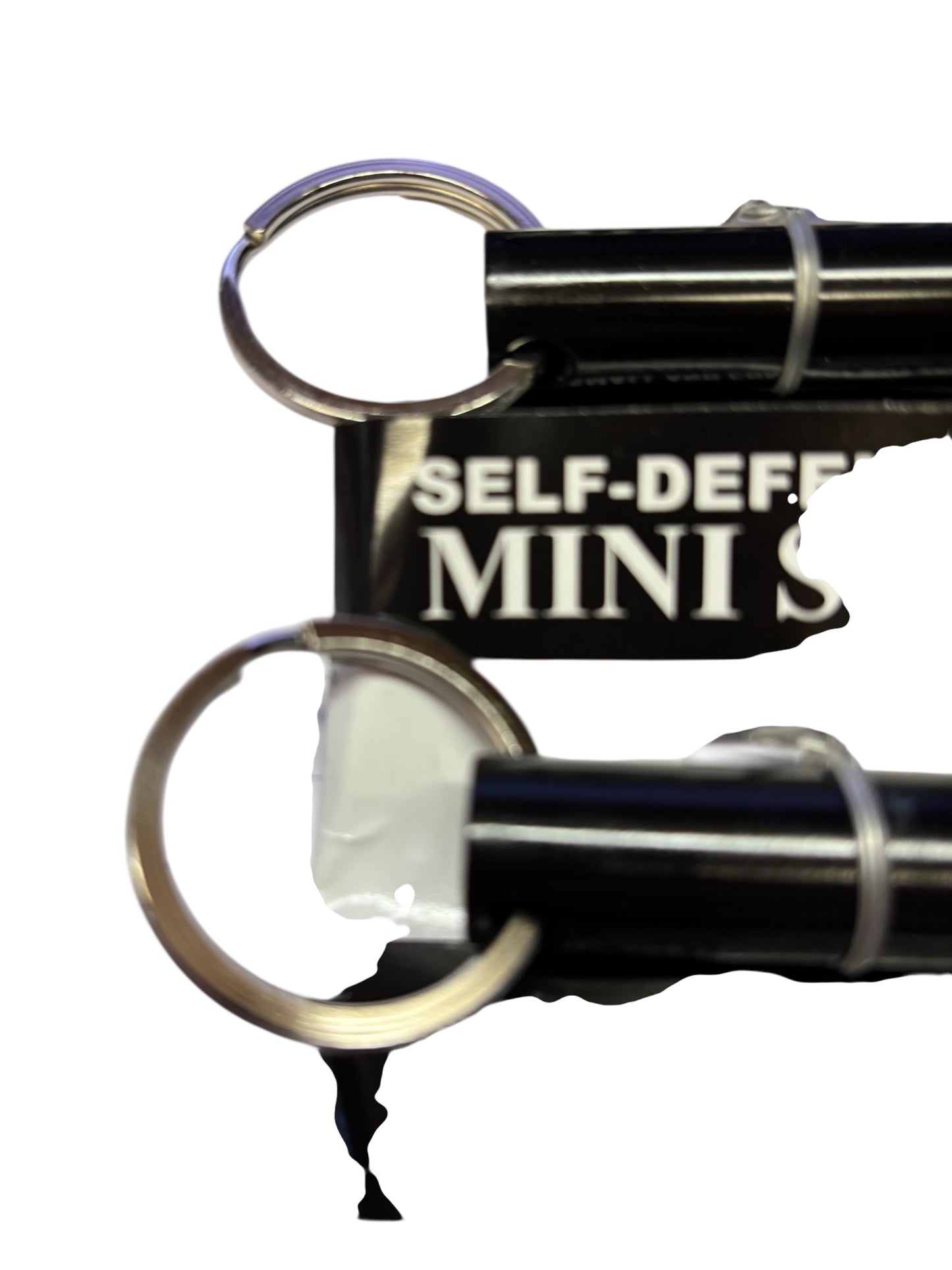 36969 - 2  SETS Self Defense Black 6" Metal Mini Stick Keyring |88| |92|