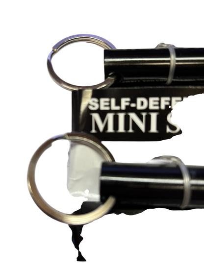 36969 - 2  SETS Self Defense Black 6" Metal Mini Stick Keyring |88| |92|