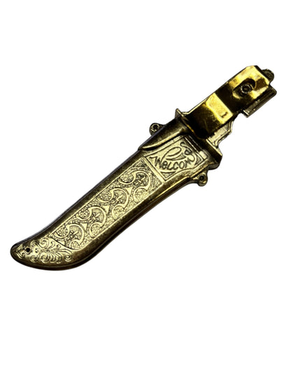 10817 - Set of 2 Ancient Eagle Gold Boot Knife 5" |81|