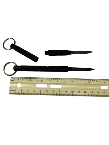 2521 - Set of 2 Black Kubaton w/ Knife 3.75" |86|