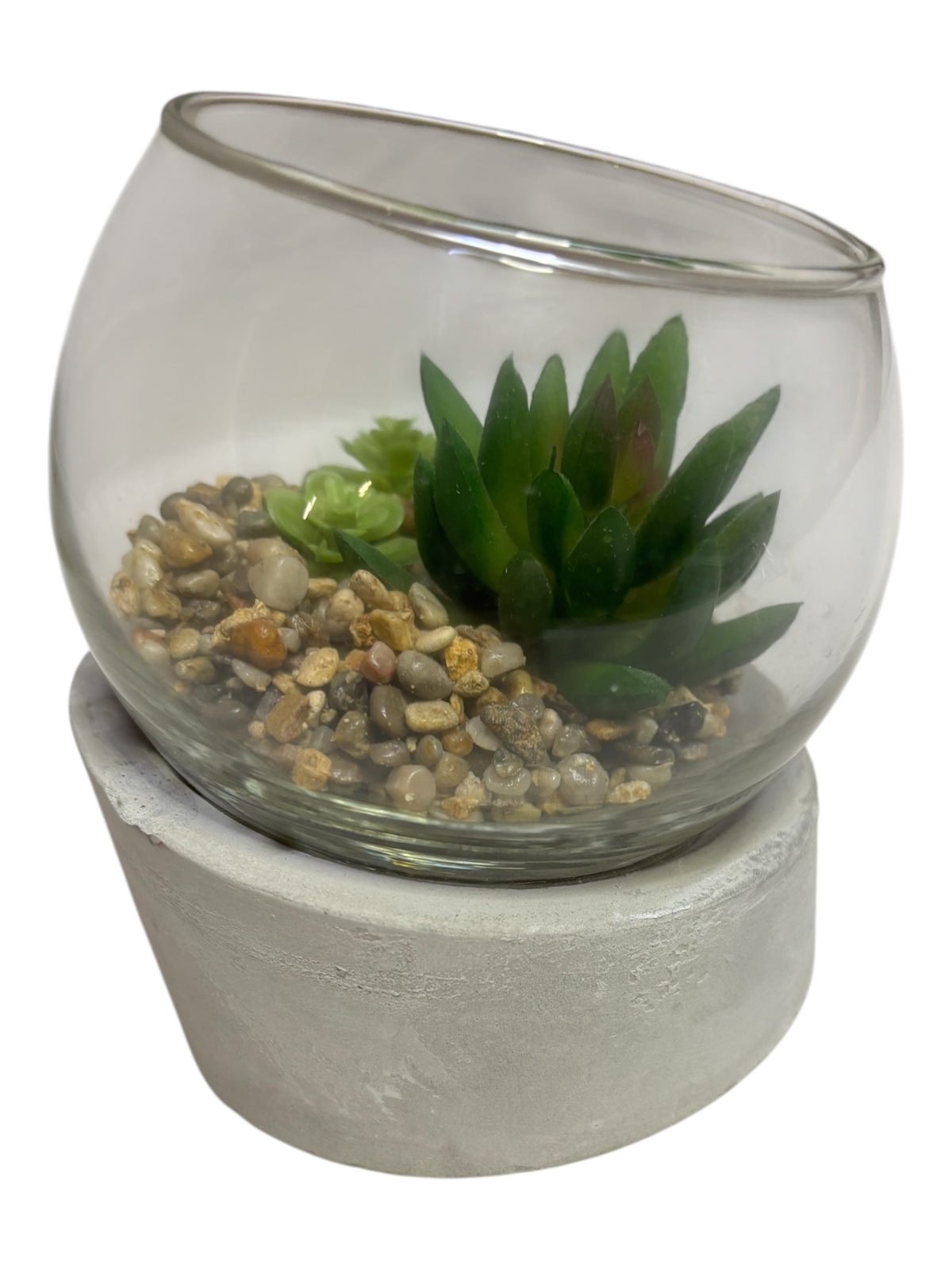 26146 - Glass Cement Succulent Planter 5" |15-22|
