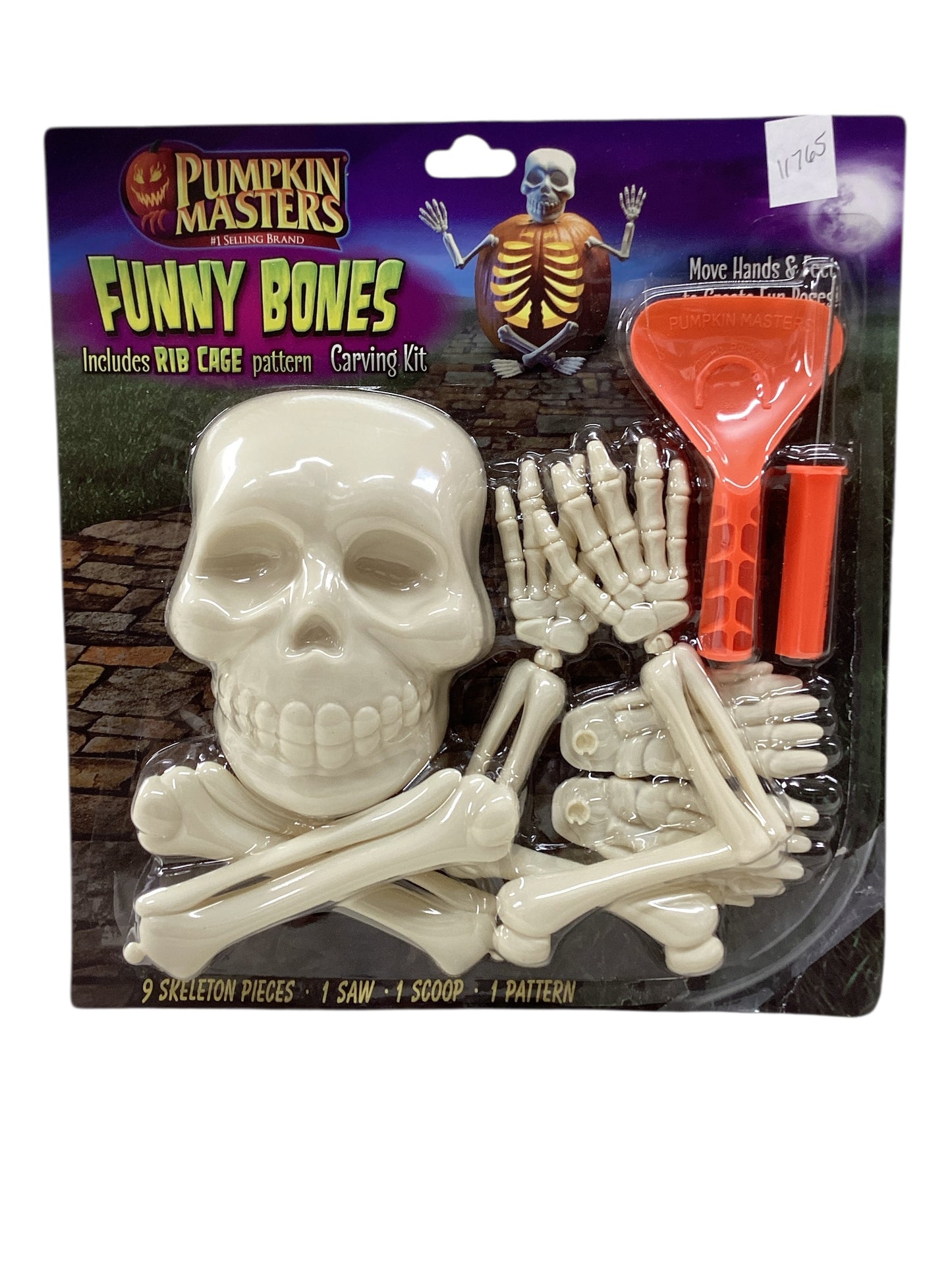 11765 - 9" Funny Bones Pumpkin Masters Push Ins |Pod 1-21|