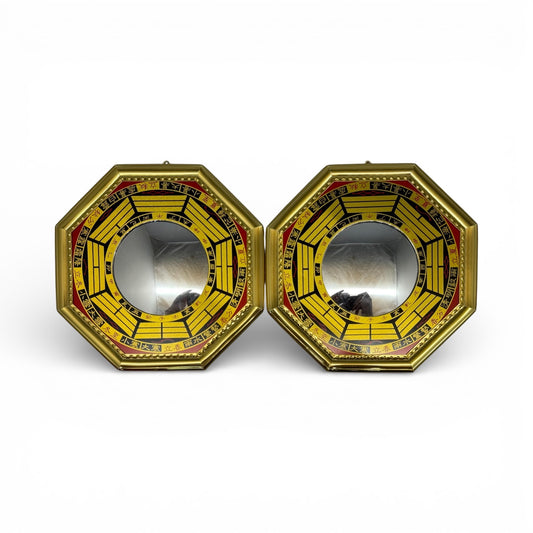 4641 - Two Pack Large Bagua 6.5" Golden |18-23|