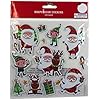 19723 - Set of 4 Christmas Sticker Pack - Deer, Santa, Snowmen, Snowflakes - [9-2]