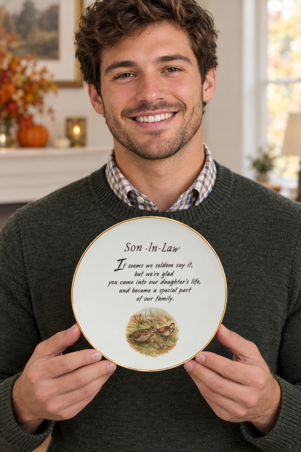 11100 - 8" Son In Law Plate With Game Birds |TBD|