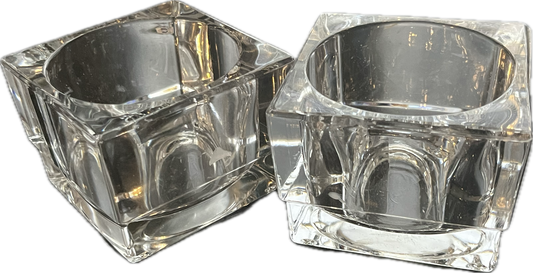 17329 - Set of Two - 3" Glass Candle Holder |Scent-8|