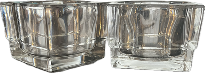 17329 - Set of Two - 3" Glass Candle Holder |Scent-8|
