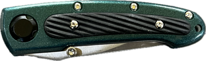 13596 - Pocket Knife Green 3" Blade (Super Knife LK-20150R-BK-4) - |101/Store|
