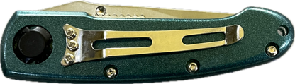 13596 - Pocket Knife Green 3" Blade (Super Knife LK-20150R-BK-4) - |101/Store|