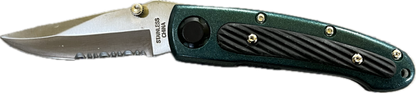 13596 - Pocket Knife Green 3" Blade (Super Knife LK-20150R-BK-4) - |101/Store|