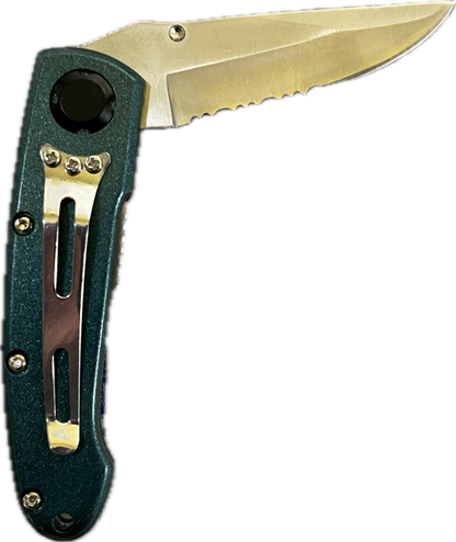 13596 - Pocket Knife Green 3" Blade (Super Knife LK-20150R-BK-4) - |101/Store|